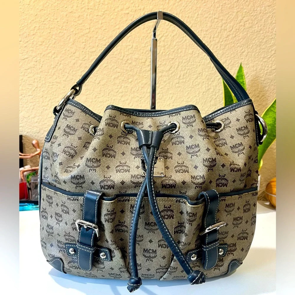 Mcm Drawstring Hobo
